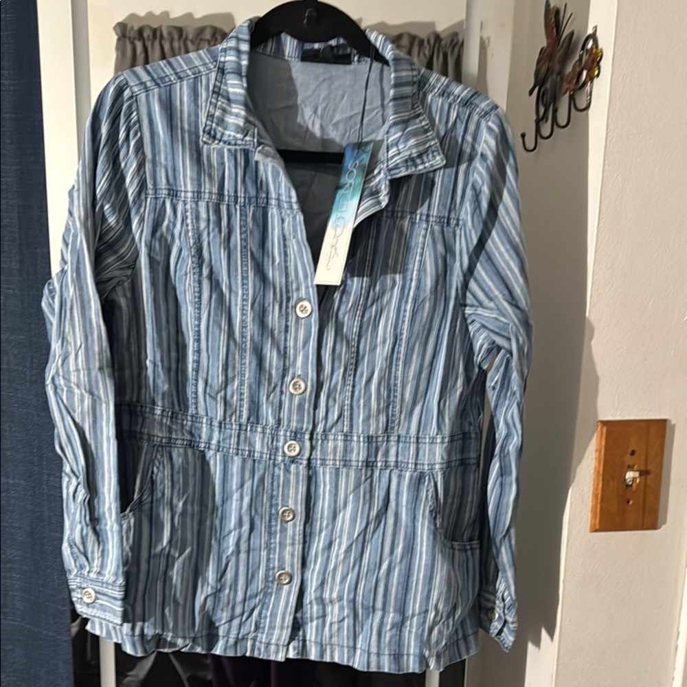 D&G Blue Striped Jean Jacket
